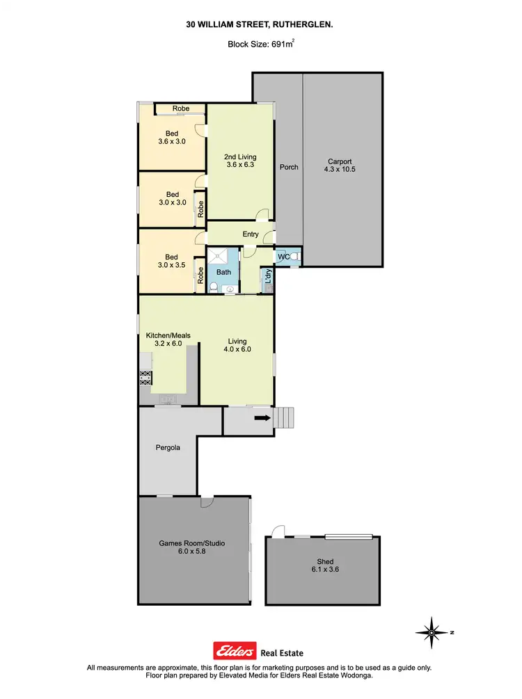 Floorplan of Homely house listing, 30 William Street, Rutherglen VIC 3685