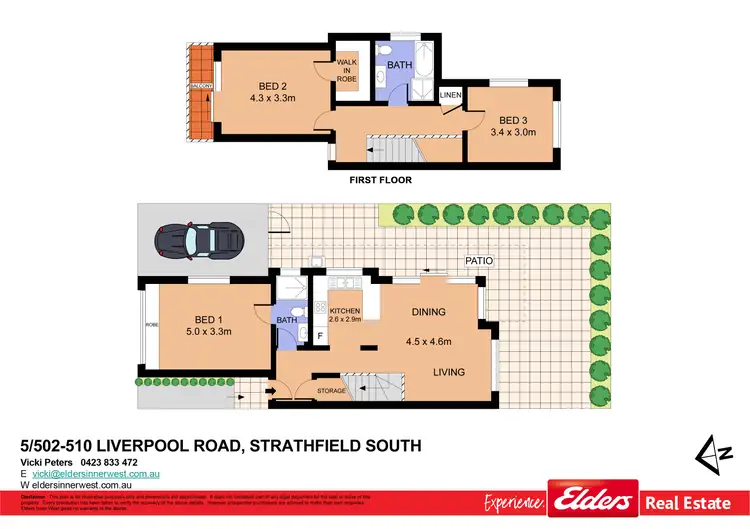 Floorplan of Homely townhouse listing, 5/502-510 Liverpool (corner Brooklyn St) Road, Strathfield South NSW 2136