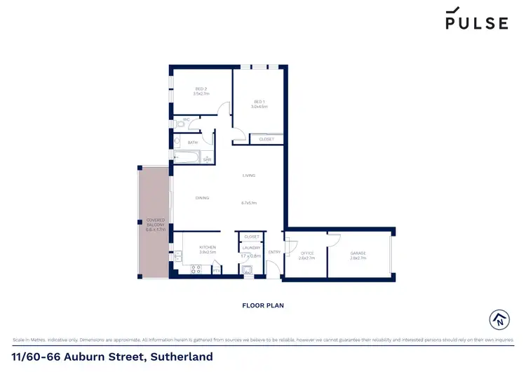 Floorplan of Homely unit listing, 11/60-66 Auburn Street, Sutherland NSW 2232
