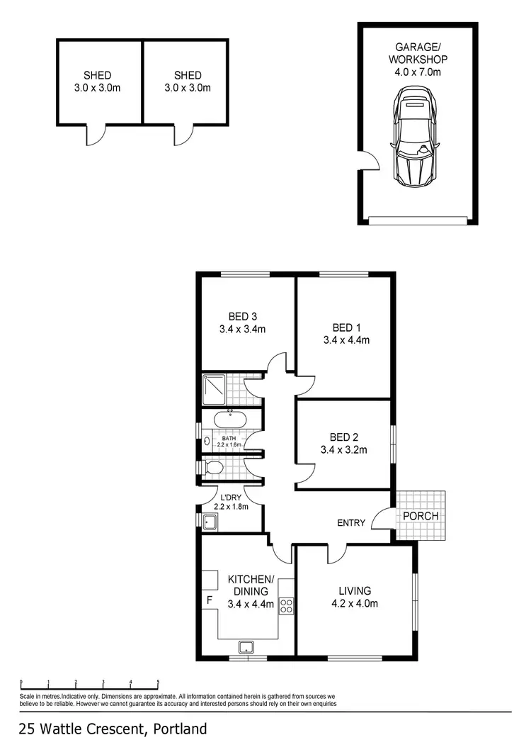 Floorplan of Homely house listing, 25 Wattle Crescent, Portland VIC 3305