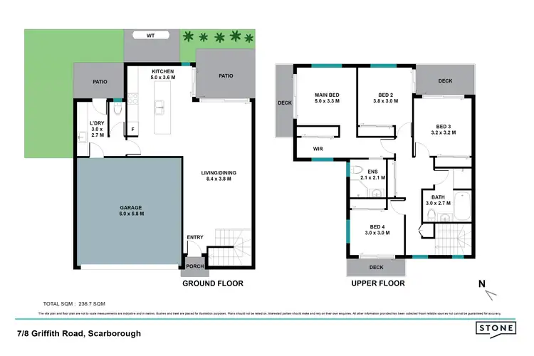Floorplan of Homely townhouse listing, 7/8 Griffith Road, Scarborough QLD 4020