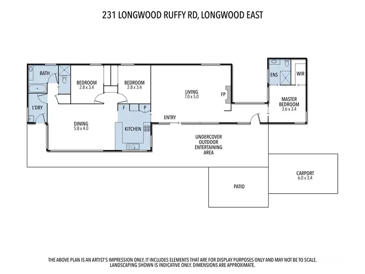 Floorplan of Homely rural property listing, 231 Longwood-Ruffy Road, Longwood East VIC 3666