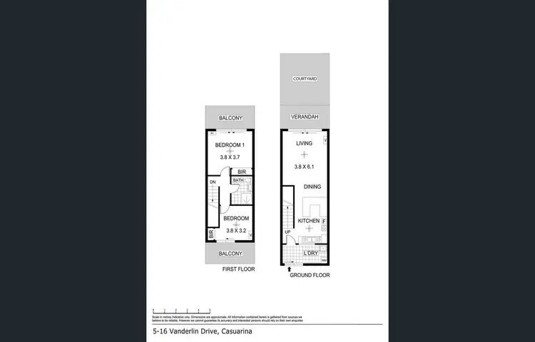 Floorplan of Homely townhouse listing, 5/16 Vanderlin Drive, Wagaman NT 810