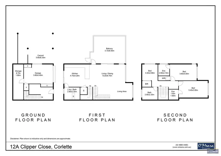 Floorplan of Homely semi-detached listing, 12A Clipper Close, Corlette NSW 2315