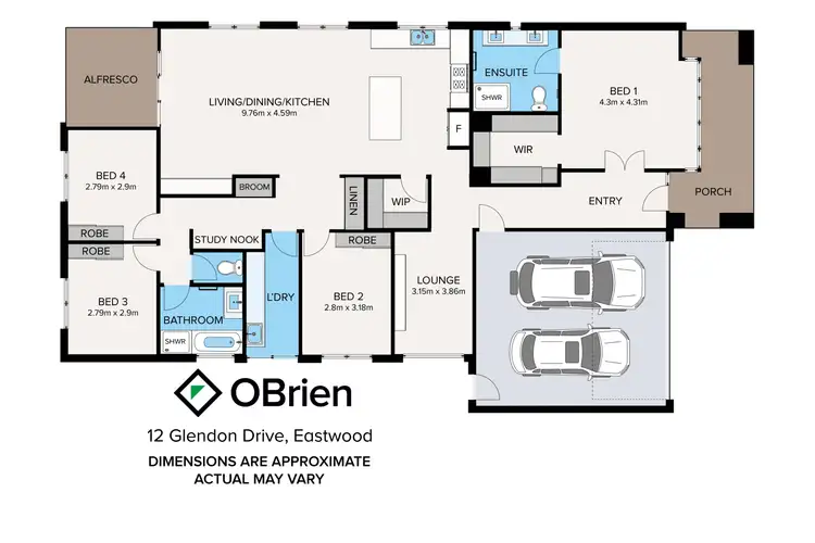 Floorplan of Homely house listing, 12 Glendon Drive, Eastwood VIC 3875