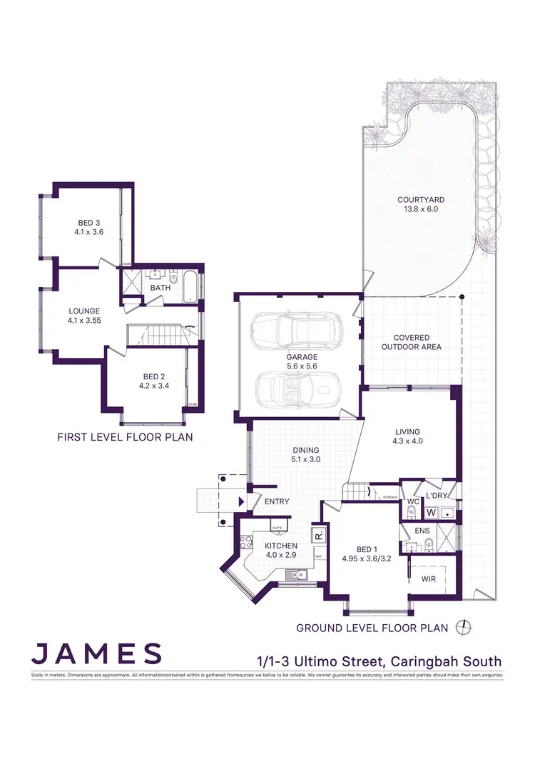Floorplan of Homely townhouse listing, 1/1-3 Ultimo Street, Caringbah South NSW 2229