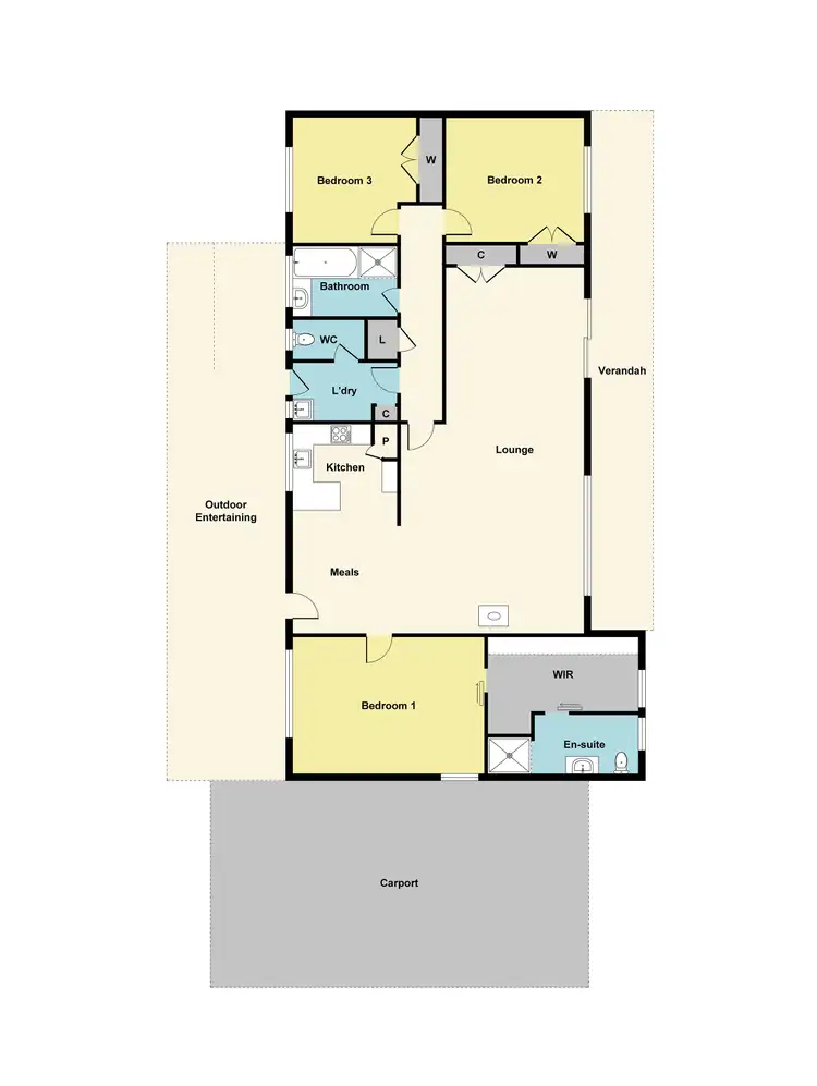 Floorplan of Homely house listing, 107 Dawsons Road, Avoca VIC 3467