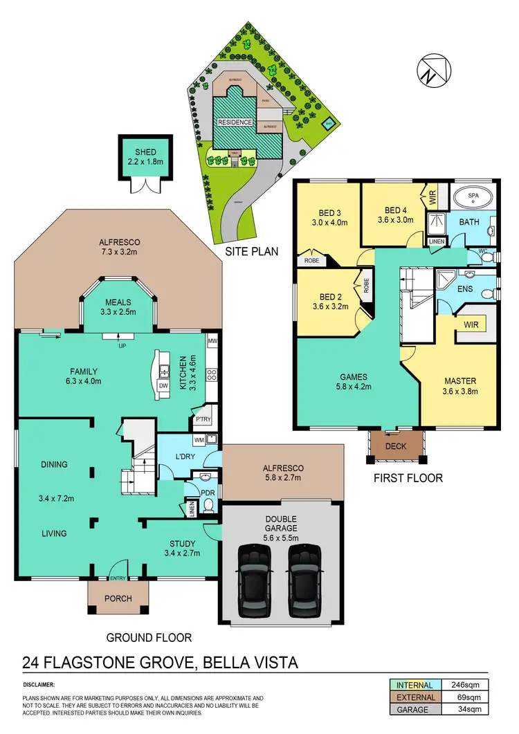 Floorplan of Homely house listing, 24 Flagstone Grove, Bella Vista NSW 2153