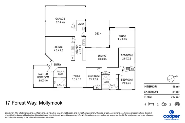 Floorplan of Homely house listing, 17 Forest Way, Mollymook NSW 2539