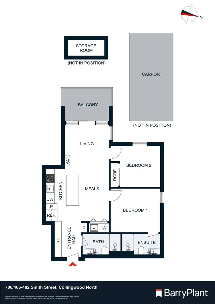 Floorplan of Homely apartment listing, 706/470 Smith Street, Collingwood VIC 3066