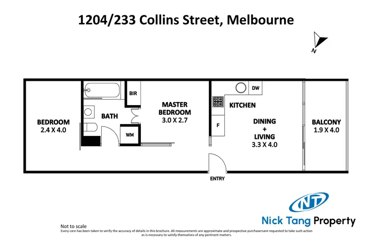 Floorplan of Homely apartment listing, 1204/233 Collins Street, Melbourne VIC 3000