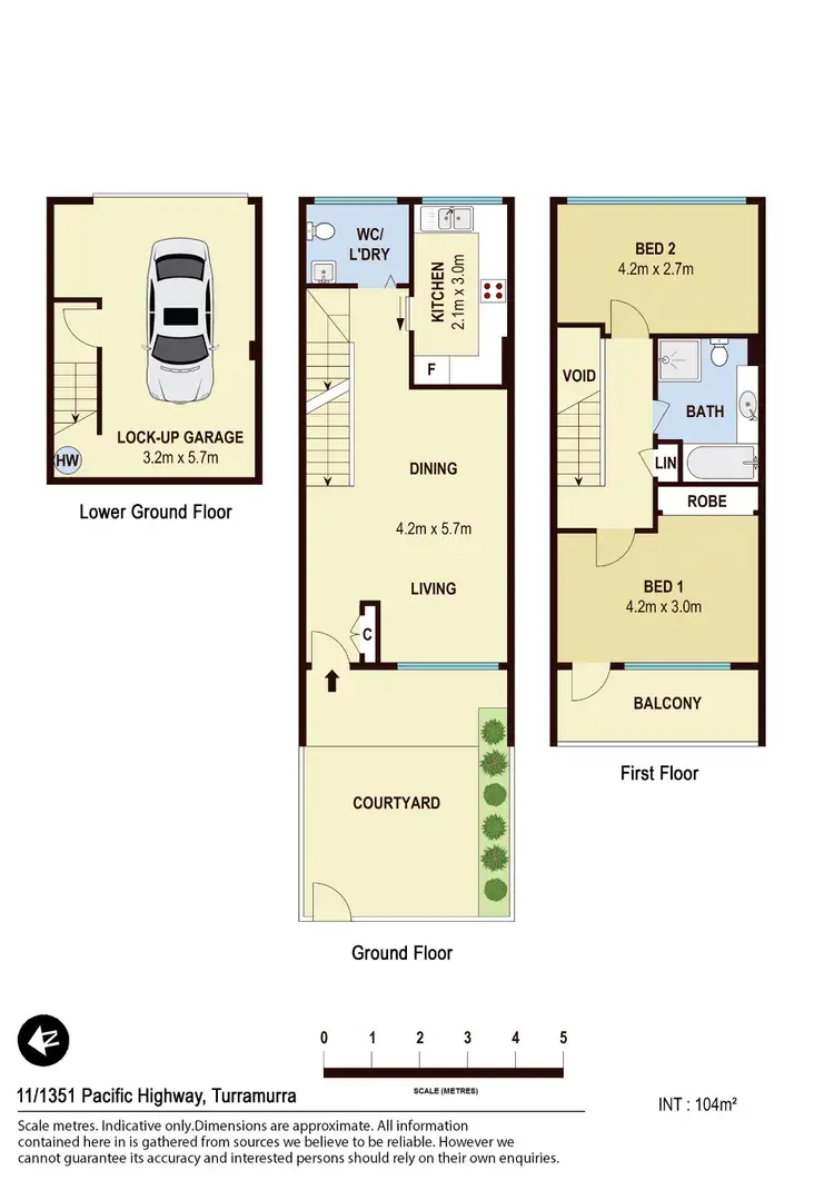 Floorplan of Homely townhouse listing, 11/1351 Pacific Highway, Turramurra NSW 2074