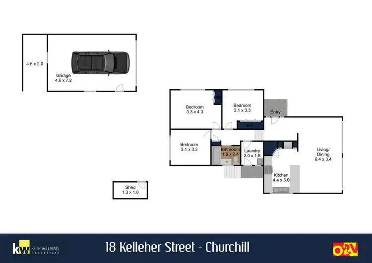 Floorplan of Homely house listing, 18 Kelleher Street, Churchill VIC 3842