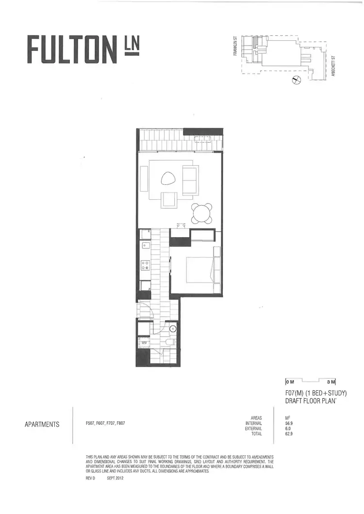 Floorplan of Homely apartment listing, 507/155 Franklin Street, Melbourne VIC 3000