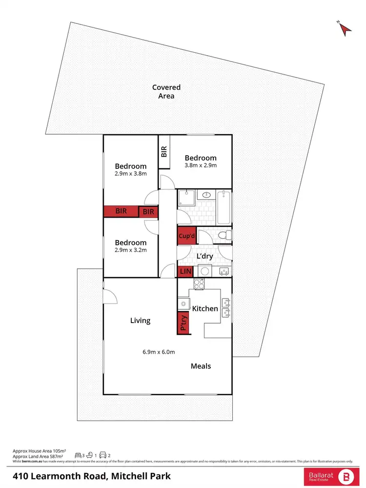 Floorplan of Homely house listing, 410 Learmonth Road, Mitchell Park VIC 3355