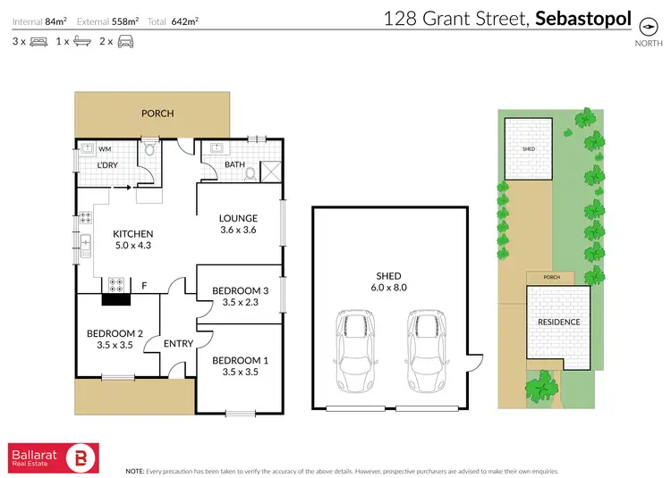 Floorplan of Homely house listing, 128 Grant Street, Sebastopol VIC 3356