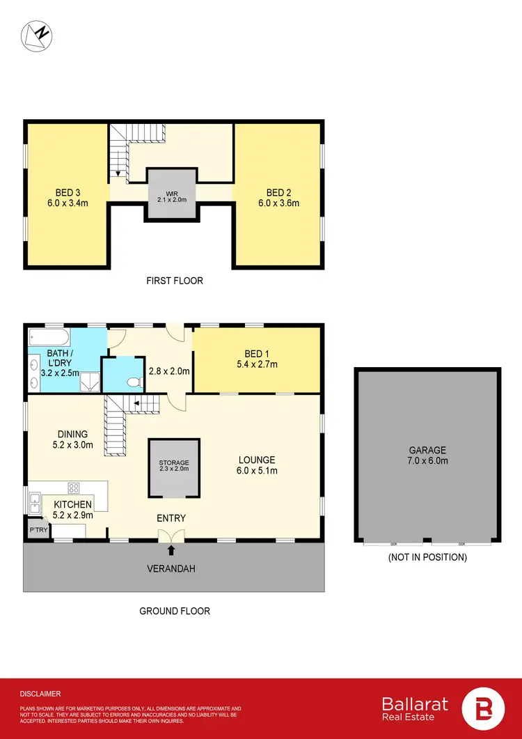 Floorplan of Homely rural property listing, 12 Stephen Street, Haddon VIC 3351