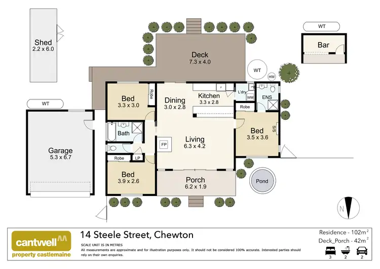 Floorplan of Homely house listing, 14 Steele Street, Chewton VIC 3451