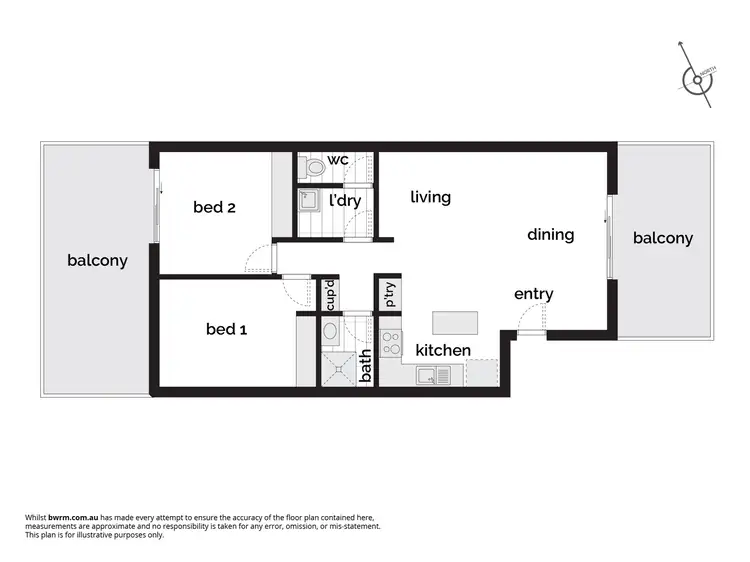 Floorplan of Homely apartment listing, 2/53 McMillan Crescent, Griffith ACT 2603