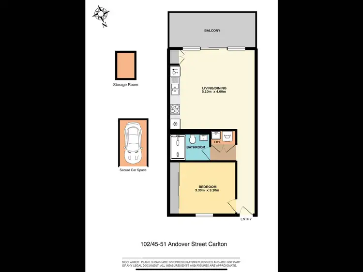 Floorplan of Homely unit listing, 102/45-51 Andover Street, Carlton NSW 2218