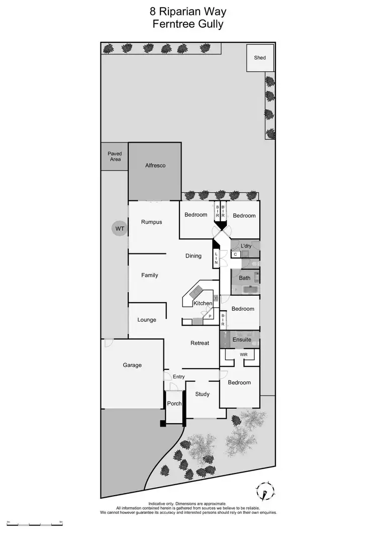 Floorplan of Homely house listing, 8 Riparian Way, Ferntree Gully VIC 3156