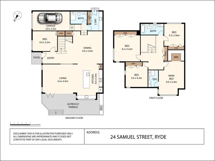 Floorplan of Homely semi-detached listing, 24 Samuel Street, Ryde NSW 2112