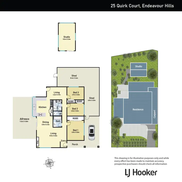 Floorplan of Homely house listing, 25 Quirk Court, Endeavour Hills VIC 3802