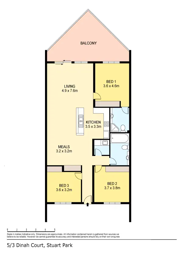 Floorplan of Homely apartment listing, 5/3 Dinah Court, Stuart Park NT 820