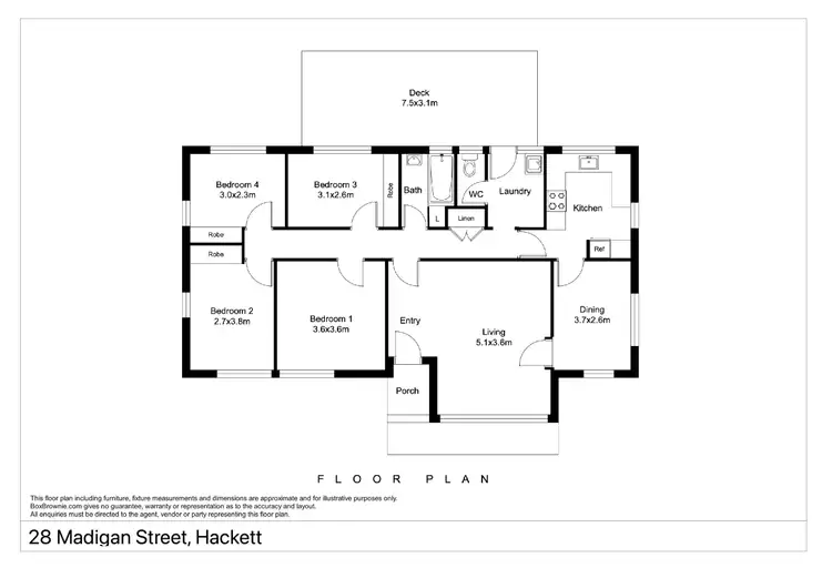 Floorplan of Homely house listing, 28 Madigan Street, Hackett ACT 2602