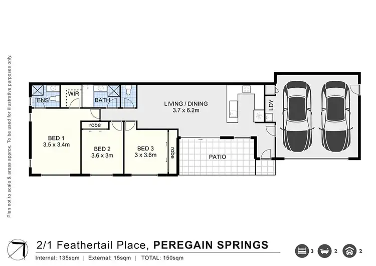 Floorplan of Homely semi-detached listing, 2/1 Feathertail Place, Peregian Springs QLD 4573