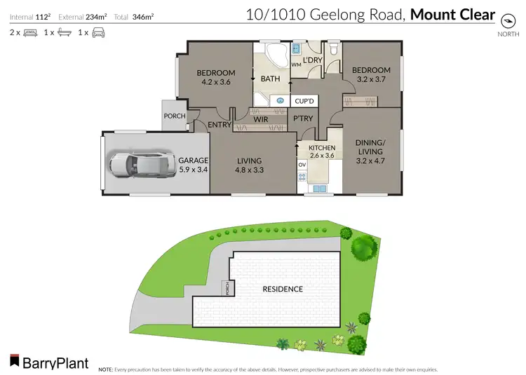 Floorplan of Homely unit listing, 10/1010 Geelong Road, Mount Clear VIC 3350