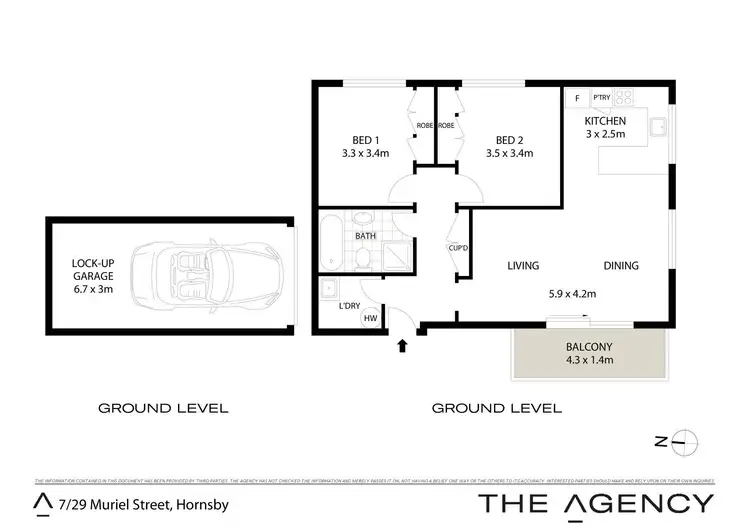 Floorplan of Homely apartment listing, 7/29 Muriel Street, Hornsby NSW 2077
