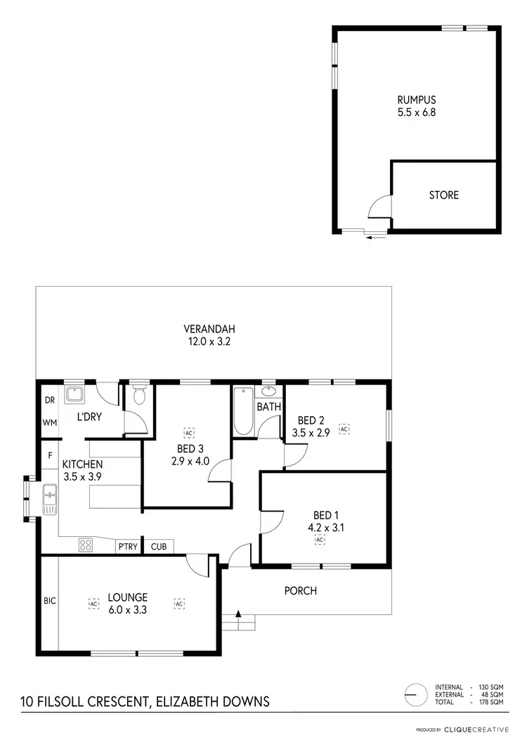 Floorplan of Homely house listing, 10 Filsoll Crescent, Elizabeth Downs SA 5113