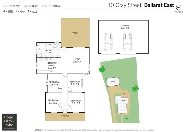 Floorplan of Homely house listing, 10 Gray Street, Ballarat East VIC 3350