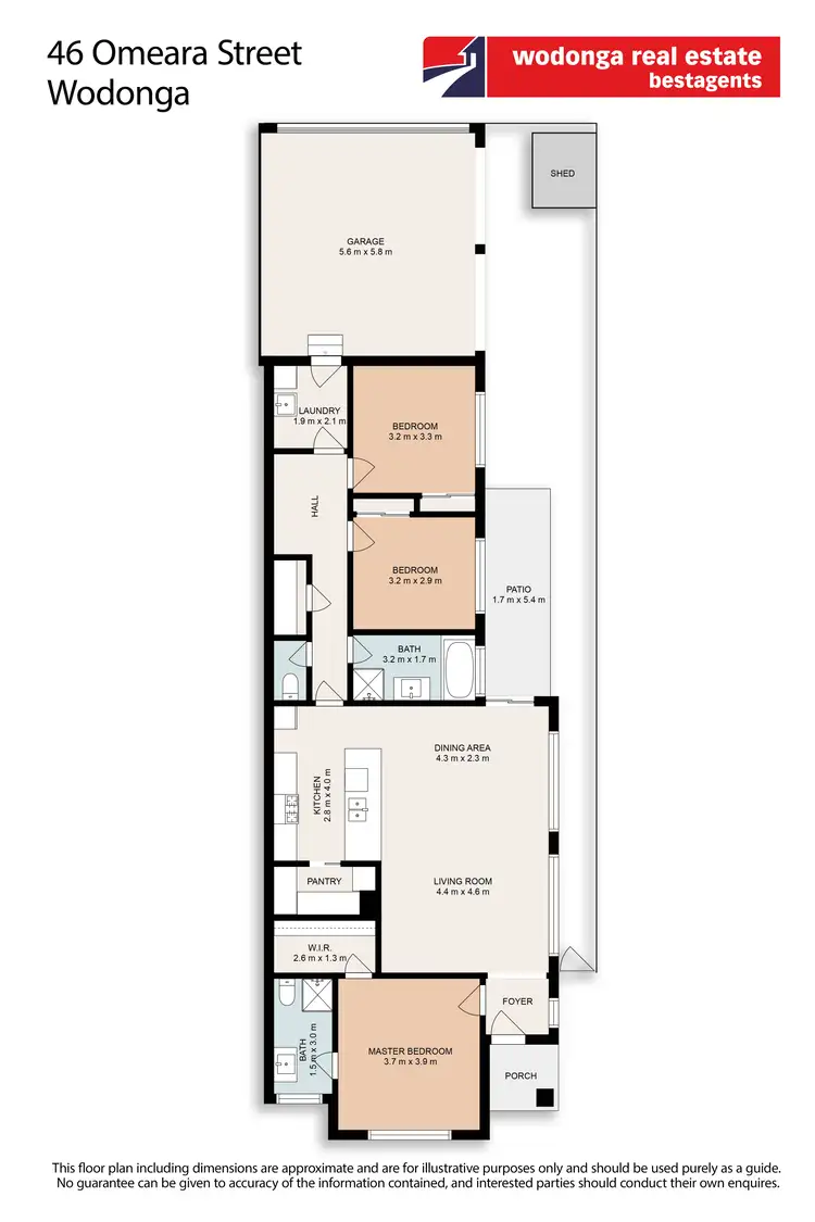 Floorplan of Homely house listing, 46 O'Meara Street, Wodonga VIC 3690