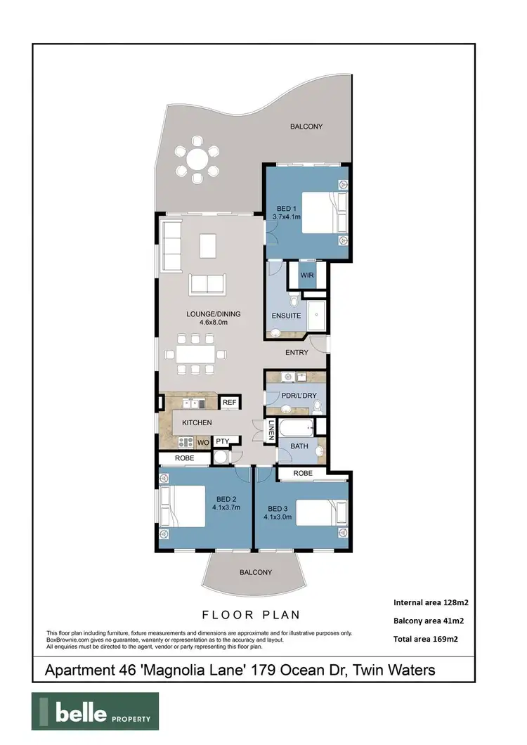 Floorplan of Homely apartment listing, 46/179 Ocean Drive, Twin Waters QLD 4564