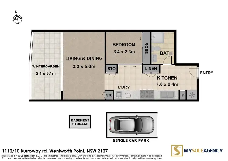 Floorplan of Homely apartment listing, 1112/10 Burroway Road, Wentworth Point NSW 2127