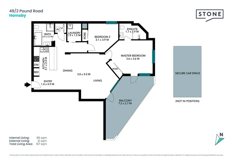 Floorplan of Homely apartment listing, 49/2 Pound Road, Hornsby NSW 2077