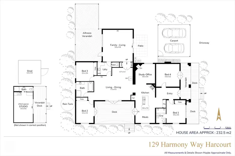 Floorplan of Homely house listing, 129 Harmony Way, Harcourt VIC 3453
