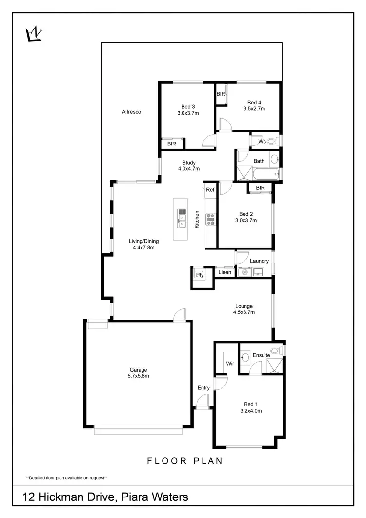 Floorplan of Homely house listing, 12 Hickman Drive, Piara Waters WA 6112