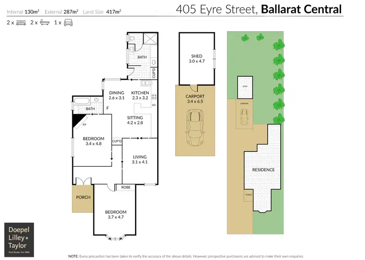 Floorplan of Homely house listing, 405 Eyre Street, Ballarat Central VIC 3350