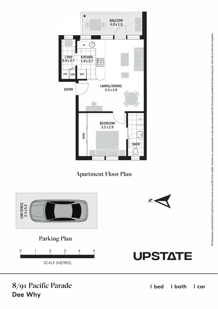 Floorplan of Homely unit listing, 8/91 Pacific Parade, Dee Why NSW 2099