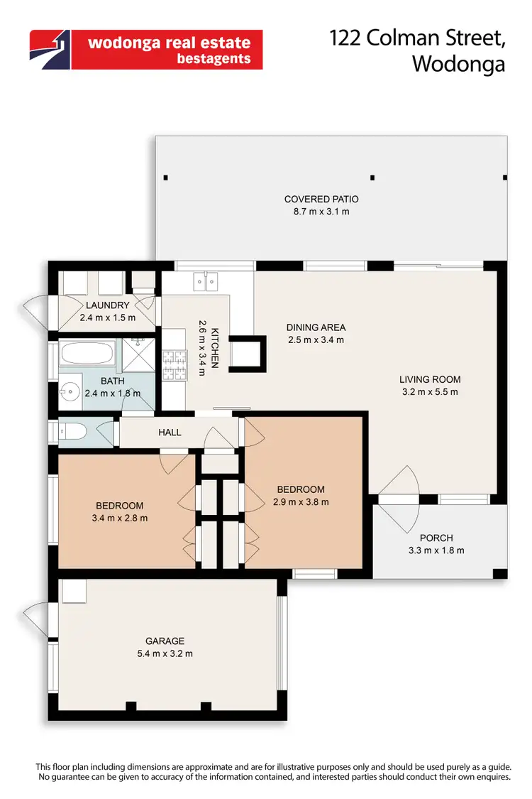 Floorplan of Homely unit listing, 122 Colman Street, Wodonga VIC 3690