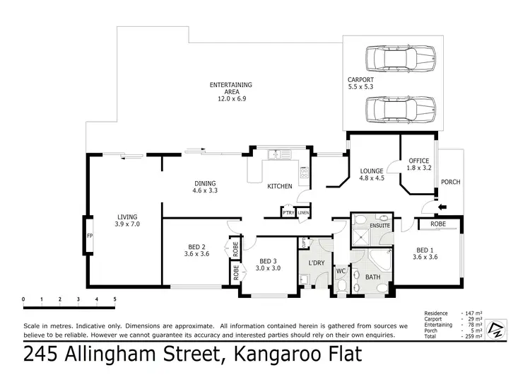 Floorplan of Homely house listing, 245 Allingham Street, Kangaroo Flat VIC 3555