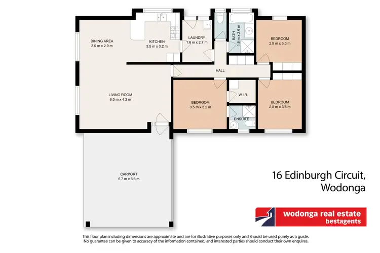 Floorplan of Homely house listing, 16 Edinburgh Circuit, Wodonga VIC 3690