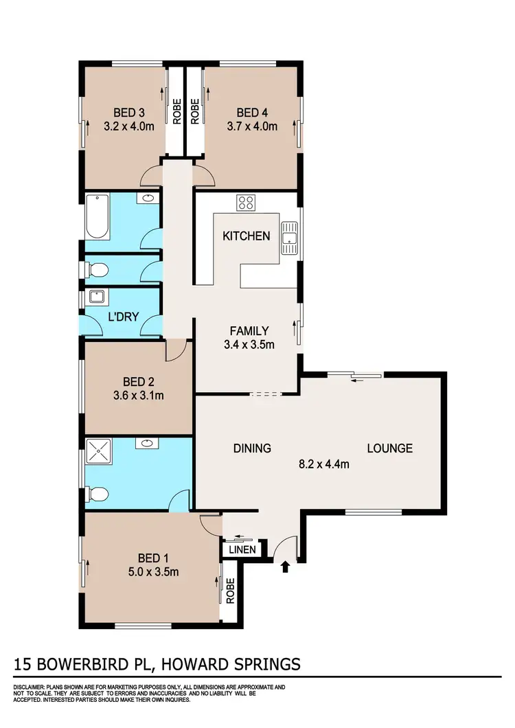 Floorplan of Homely house listing, 15 Bowerbird Place, Howard Springs NT 835