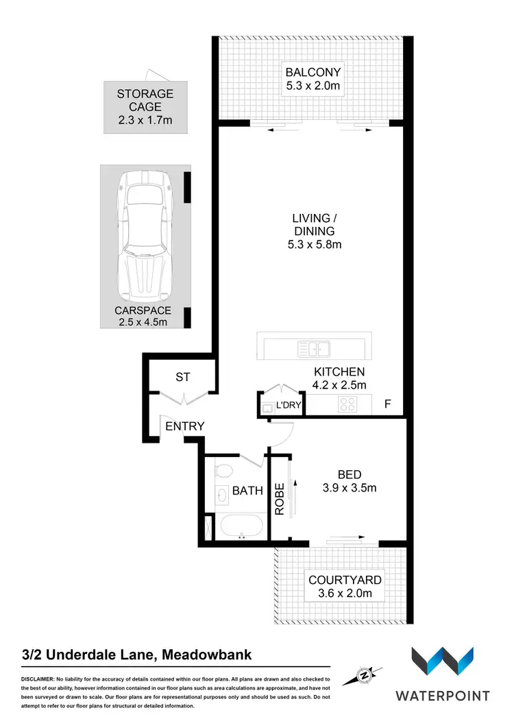 Floorplan of Homely apartment listing, 3/2 Underdale Lane, Meadowbank NSW 2114
