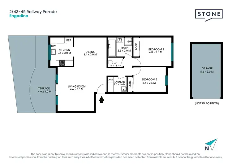 Floorplan of Homely unit listing, 2/43-49 Railway Parade, Engadine NSW 2233
