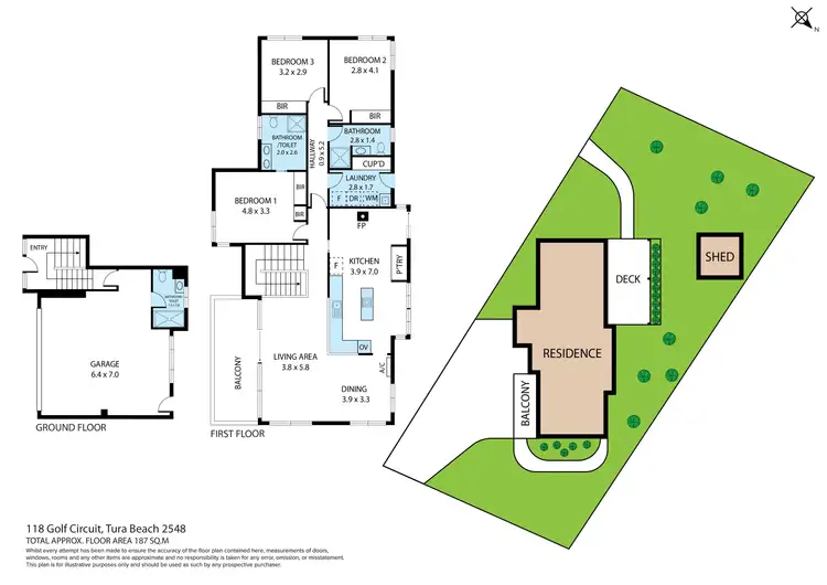 Floorplan of Homely house listing, 118 Golf Circuit, Tura Beach NSW 2548