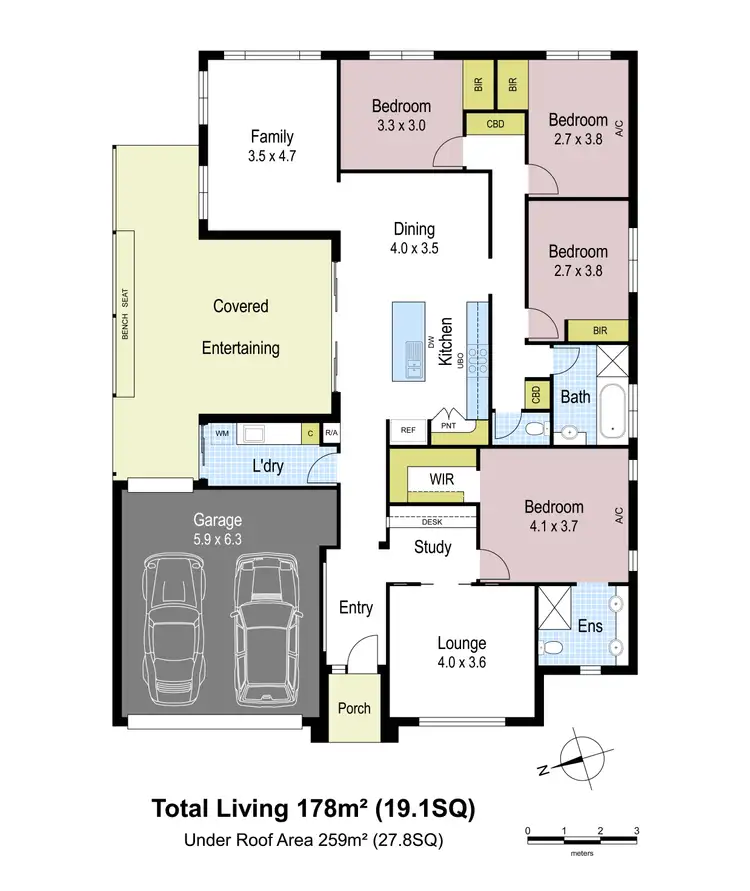 Floorplan of Homely house listing, 7 Audra Place, Warragul VIC 3820